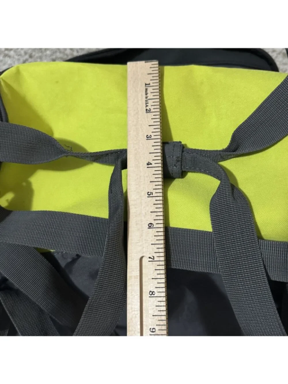 PUMA Procat Duffel Bag Neon Yellow Gray Gym Travel Sports Shoulder Strap